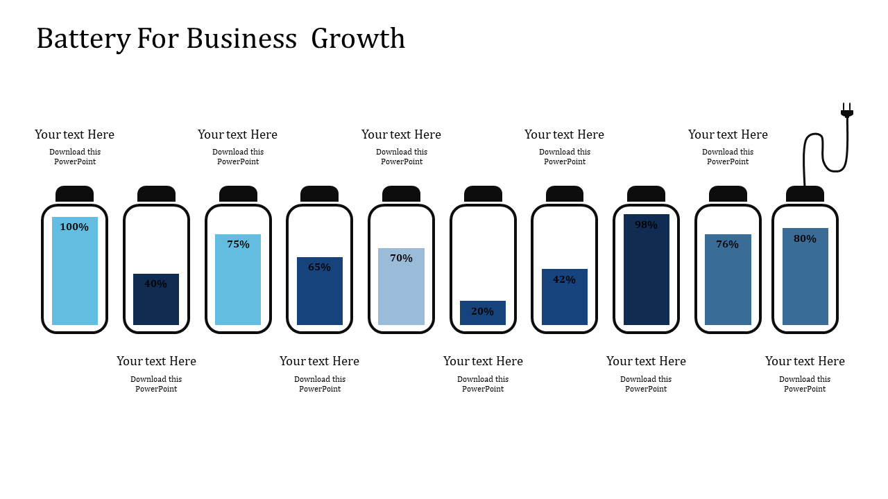 business strategy template-Battery For Business Growth-10-Blue